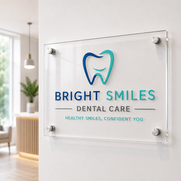 Custom Acrylic Business Sign — alternate view
