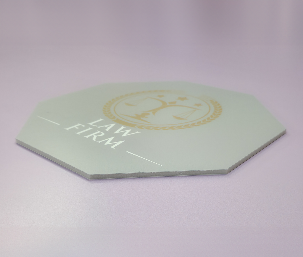 Octagon - White Foam Board - Tawgraphix