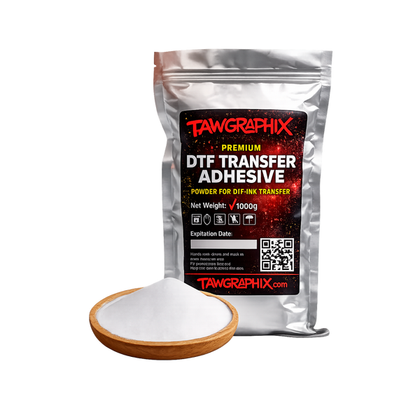 DTF Hot Melt Adhesive Powder White 1kg | Heat Press Bonding – Tawgraphix