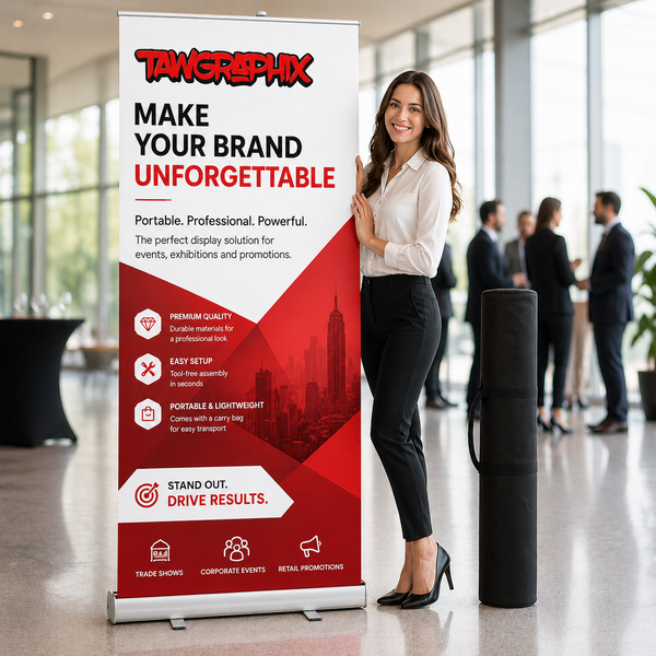 Roll Up Banner – Custom Printed – Tawgraphix