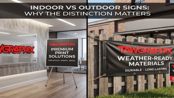 Indoor vs Outdoor Signs: The Costly Mistake Most Businesses Make