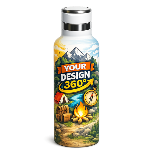 24 oz White Custom Sport Bottle