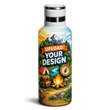 Botella deportiva personalizada blanca de 24 oz 